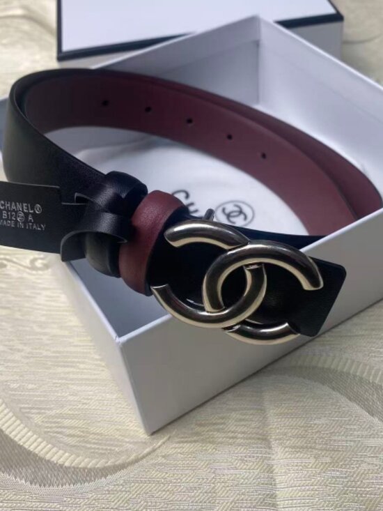 C hanel Accessories - Reversible Leather Chanel CC Logo Belt Size 80cm